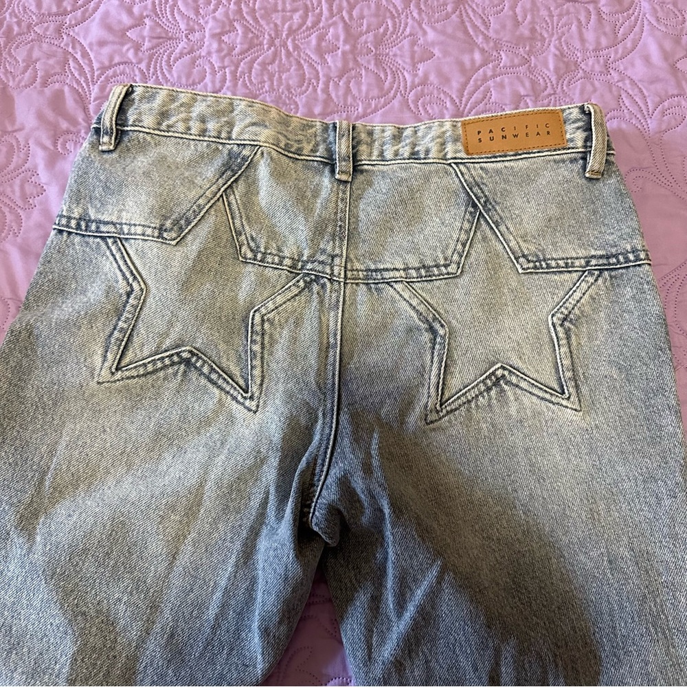 Pacsun Jade Low Rise Light Wash Bootcut Jeans with Star Pockets - Picture 9 of 14